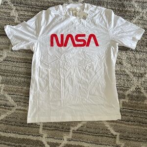 NASA White and Red Men's T-Shirt